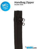 30" Handbag Zipper Double Slide - Black