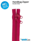30" Handbag Zipper Double Slide - Crazy Plum