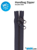 30" Handbag Zipper Double Slide - Navy