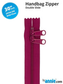 30" Handbag Zipper Double Slide - Wild Plum