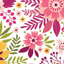 Among the Wildflowers Daybreak 108" Wideback - Berry