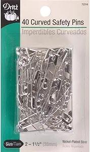 Curved Safety Pins 40ct, size 2