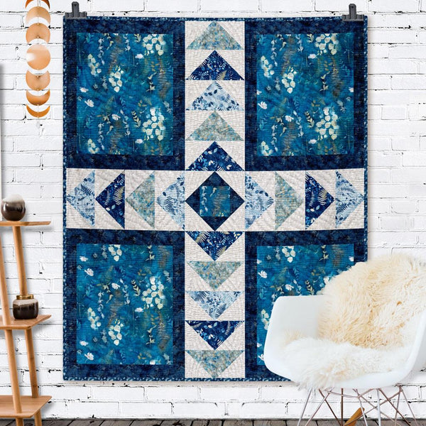 Naturescape - Adobo Quilt Kit - Dark Blue Version