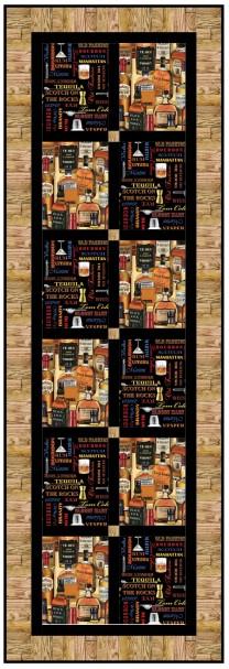 Whiskey Top Shelf Table Runner Kit w/Pattern