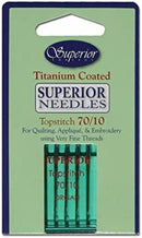 #70/10 Topstitch Titanium-coated Needles