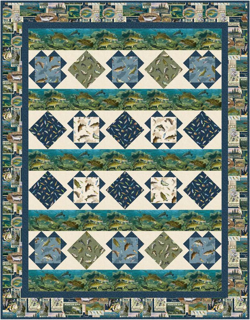All About The Fish Quilt Kit Bits 'n Pieces Quilt Shop