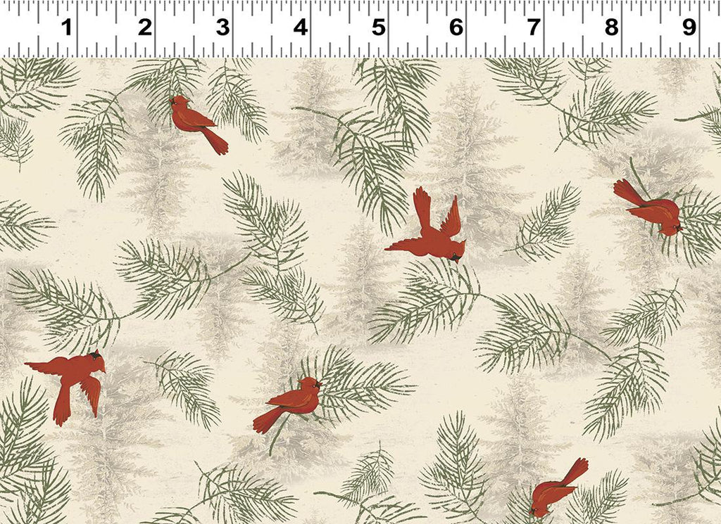 Better Not Pout Dark Red Christmas Stripe Digital Fabric - Clothworks