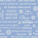 Nordic Cabin Winter Words - Blue