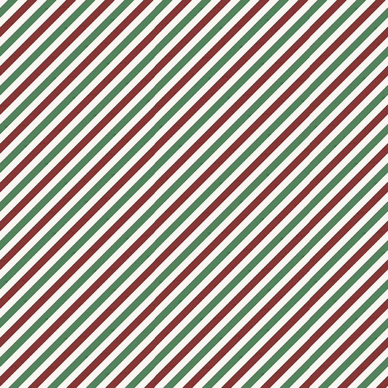 Postcard Christmas - Diagonal Stripe Multi