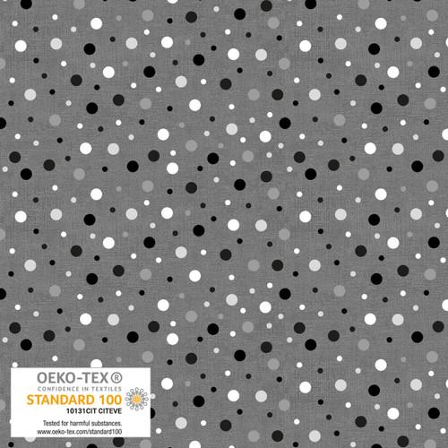 Quilting Rainbow Different Dots Grey Bits 'n Pieces Quilt Shop