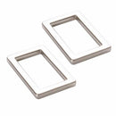 Rectangle Rings 1" Set of Two - Nickel
