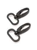 Swivel Hooks 1" Set of Two - Black Metal