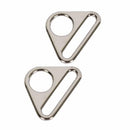 Triangle Rings 1.5" Set of Two - Nickle