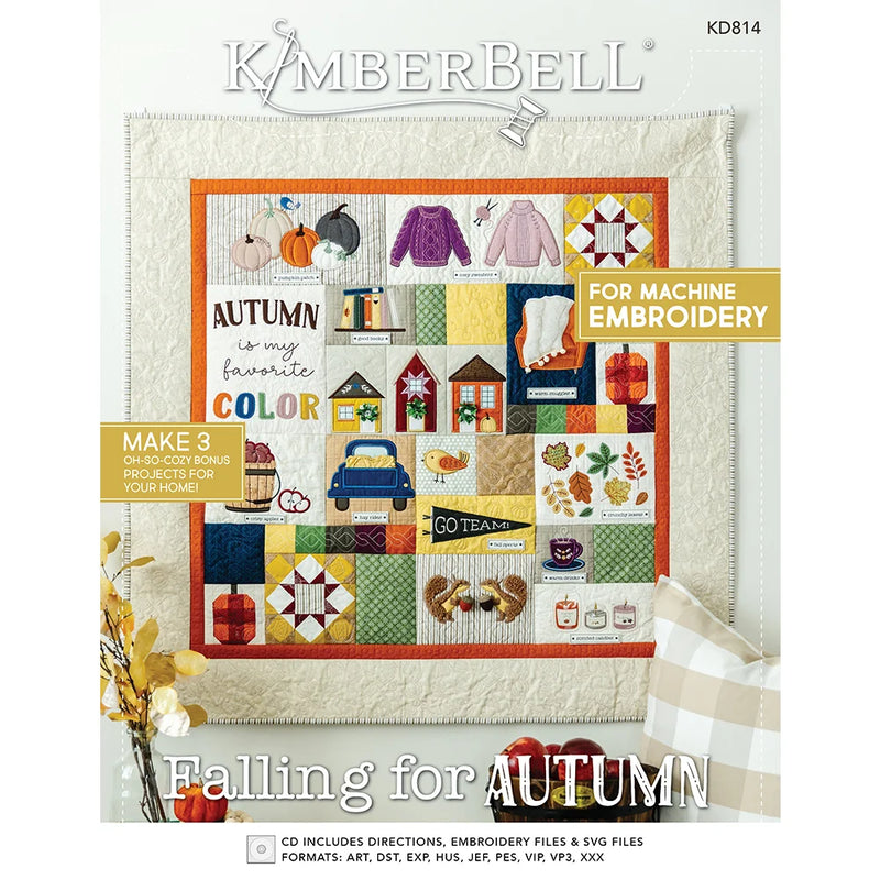 Kimberbell Falling for Autumn Quilt  Embroidery Only