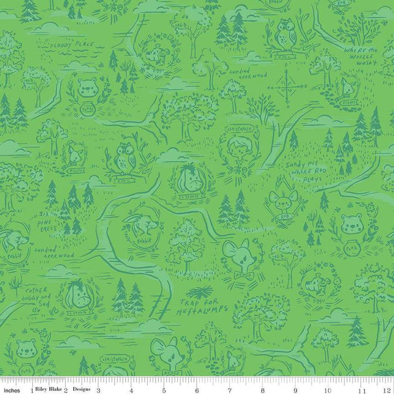 100 Aker Woods Map - Green