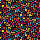 108" Colorful Polka Dot - Black