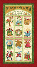 12 Days of Christmas 24" Block Panel - Multi