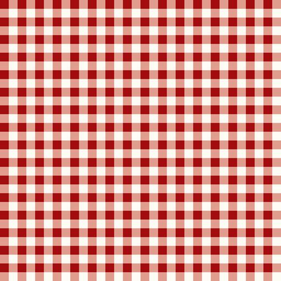 1/4" Gingham Check - Red