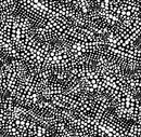 1 YARD CUT  Dot to Dot Widebacks 118" - Black/White