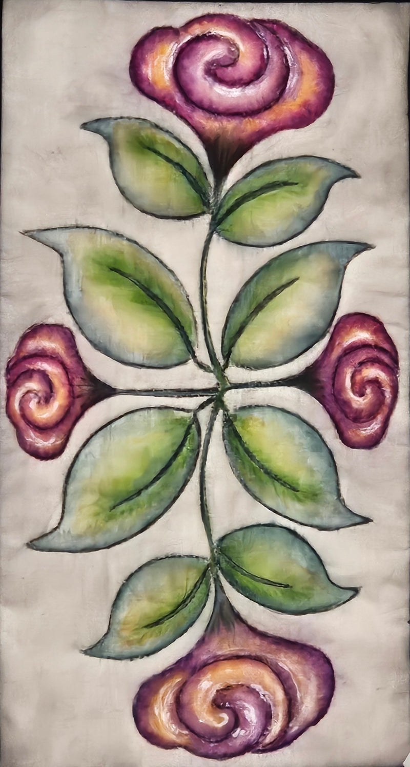 NEQE 2025 - Thurs. April 10th 8:30-11:30am, Inktense Pencils on Fabric "The Painted Rose Sash" with Tracy Szanto