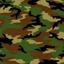 2 5/8 yard cut Green Camo Wideback 108"