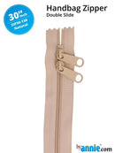 30" Handbag Zipper Double Slide - Natural