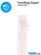 30" Handbag Zipper Double Slide - White