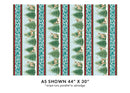 A Winter's Day Border Stripe - Multi with gold Metallic