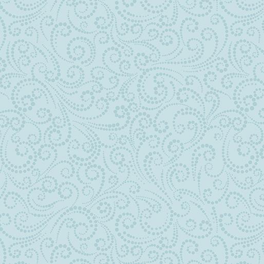 A Winter's Day Dotted Scroll - Aquamarine