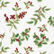 A Winter's Day Holly & Waves - White with Metallic Gold