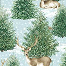 A Winter's Day Scene - Multi with metallic Gold