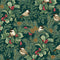 A Winter's Day Winter Chickadees - Dark Teal with metallic Gold