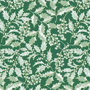 A Winter's Day Winter Holly - Green with metallic Gold