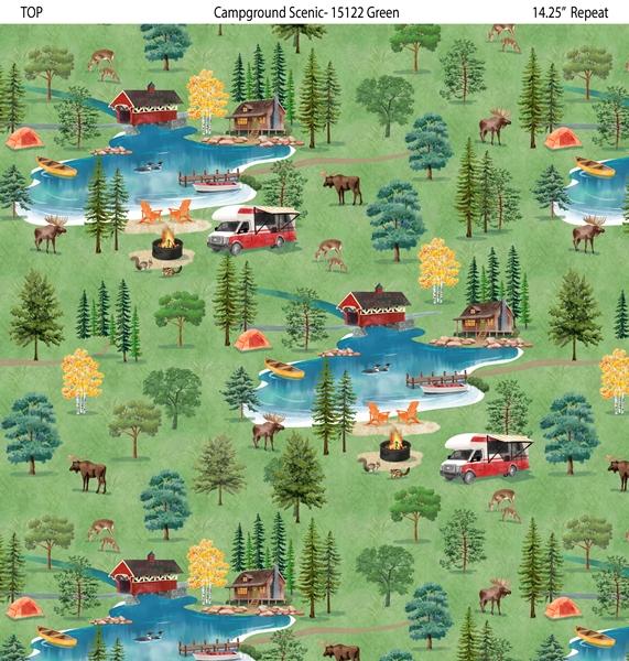 All New England Shop Hop 2025 Campground Scenic - Green