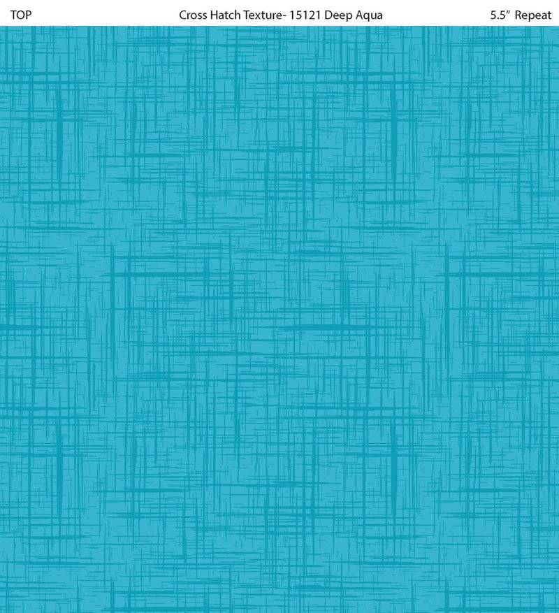 All New England Shop Hop 2025 Cross Hatch Texture - Deep Aqua