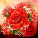 American Beauty 60" Rose Panel - Red