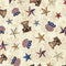 American Spirit Liberty Bells and Stars - Tan