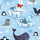 Arctic Friends Snow Fun Scenic - Light Blue