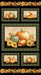 Autumn Elegance 24" Pumpkin Block Panel - Black