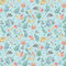 Baby Dino Comfort Flannel Little Landscape - Aqua