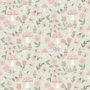 Baby In Bloom Flannel Butterflies & Blooms - Green