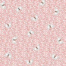 Baby In Bloom Flannel Fluttering Fawn - Pink