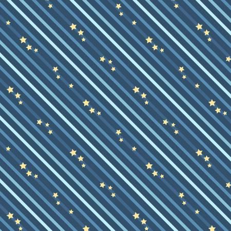 Baby's Adventure Diagonal Stripe - Navy