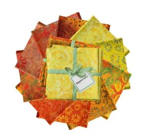 Bali Blenders Orange/Yellow Fat Quarter Pack - 10 pcs