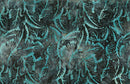 Bali Calypso Banana Leaf - Charcoal/Turquoise