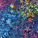 Bali Palettes Rainbow Floral Sprigs- Blue/Multi