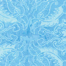Bali Sweet Rose I Leaf Scroll - Sky