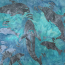 Bali Under the Sea Dolphin  - Turquoise/Periwinkle