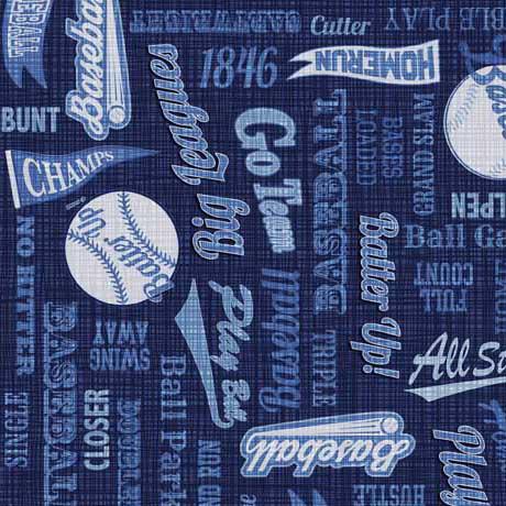 Bases Loaded Baseball Text - Navy