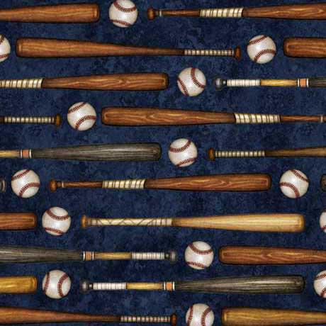 Bases Loaded Bats & Baseballs - Navy